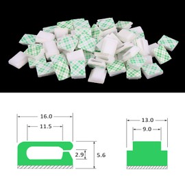80 PCS Light Strip Mounting Clips White Self Adhesive Led Light Fasteners Mounting Holder Cable Clamp Organizer for 10mm Light Strip (10 mm)