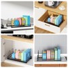 Food Container Lid Organizer for Cabinet, 6 Adjustable Dividers Metal