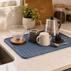 Silicone Dish Drying Mat for Kitchen Counters – Heat-Resistant Drip