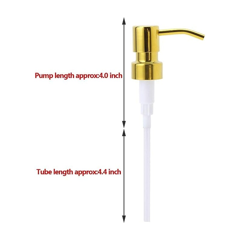 Gold One Size Soap Dispenser Pump Replacement/Liquid Bottle Soap Pumps,