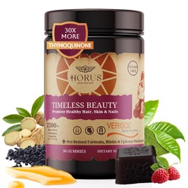 Horus Apothecary Horus Apothecary Timeless Beauty Verisol Collagen Peptides Gummies with Black Seed Oil & Biotin - Collagen for Women Gummies Sugar Free - Formula for Hair, Skin & Nails Gummy - Vital proteins - 90