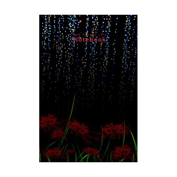 Notebook: Red Spider Lily design on college ruled 6x9 composition