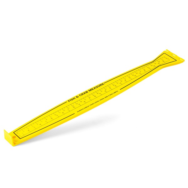 PAPAZOO Fish Measuring Board - 32in/80cm Folding Fishing Ruler Lightweight Bump Board - Easy to Read and Portable Crab & Fish Measure Device, Fish Ruler for Boat, Kayak, Yellow