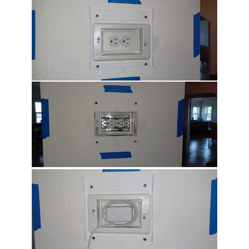 iMBAPrice IMBA-DVFR1W-1 (1-Gang) Recessed Electrical/Outlet Mounting Box w/Paintable Wall Plate