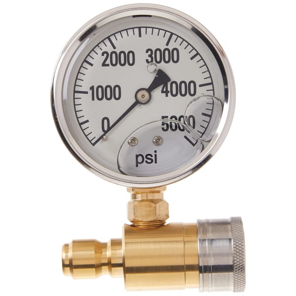Northstar Pressure Washer Pressure Gauge - 5000 PSI, 3/8in. Fitting