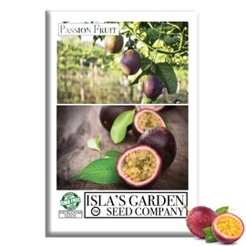 Passion Fruit Seeds (Passiflora edulis) – 50+ Non-GMO Seeds by Isla’s Garden Seeds, Fast-Growing Vining Plant, Sweet & Exotic Fruits, Perfect for Trellises, Containers & Tropical Gardens