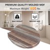 Angol Shiold Round Toilet Seat Molded Wood Toilet Seat with