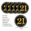 SPABOY Black and Gold 21st Birthday Party Napkins and Plates,