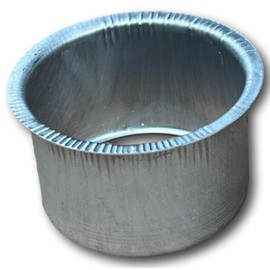 2-3/8 Inch Round Aluminum Rain Gutter Drain Outlet for Standard 2x3 Downspouts (4 Pack)