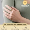 MAX + STONE Solid 10K Yellow Gold Ring for Women