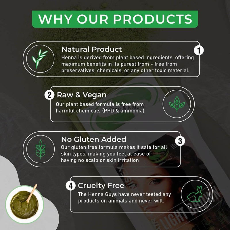 1 Pack Of Light Brown Henna Hair & Beard Color/Dye