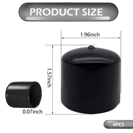 Shakas 4 PCS Bearing Bars Cover Rubber Caps, Trailer Wheel Hub Bearing Dust-proof Rubber Protective Cover, Tight Fitting Rust-proof Trim Cap Replacement (Blcak)