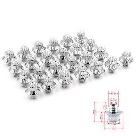 RTRHINOTUNING 50pcs Wheel Rim Rivets for 6.9mm/0.27in Hole Replacement Wheel Lip Rivets Nuts ABS Plastic (Chrome Silver)