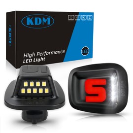 KDM LED License Plate Light with“S”Red Neon Tube fit for 1988-1999 Chevy Silverado GMC Sierra C/K Series 1500 2500 3500 Pickup Suburban Blazer S10 Tahoe Yukon Sonoma S15,White & Red 2Pcs Pack