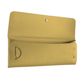 DAG Style - Regenerated Genuine Leather Pencil Case, Size 6.5 x 20 cm (Ocra)