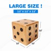 GSE 3.5-Inch Premium Oak Giant Yard Dice Set with Carrying