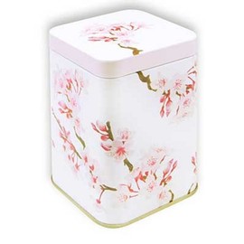 Cherry Blossom Tin 7.1 x 7.1 x 9.3 cm Cherry Blossom Tea Caddy Coffee Tin