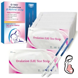 50 Pieces Ovulation Test Strips, Sensitive Fertility Predictor Testing Sticks, Highly Sensitive 20miu/ml Test, Fast and Accurate Results