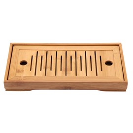 1Pc Bamboo Mini Tea Serving Tray Chinese Gongfu Tea Plate for Home Office Table