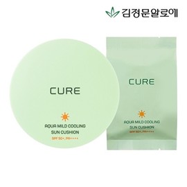 Kim Jeong-moon Aloe 김정문알로에 김정문알로에 큐어 아쿠아 마일드 선쿠션 시즌3 본품+리필 Kim Jeong-mun Aloe Kim Jeong-mun Aloe Cure Aqua Mild Sun Cushion Season 3 Product + Refill
