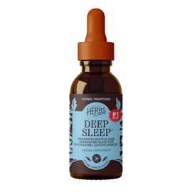 Hierbas, etc. Extracto líquido clásico de Deep Sleep - Suplemento holístico de descanso para un sueño reparador, manzanilla, extracto de bálsamo de li