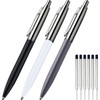 ChaoQ Ballpoint Pen, 3 Pcs Retractable Metal Ballpoint Pens, for