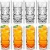 INFTYLE Clear Tiki Glasses Set of 8-14 oz Modern Bar