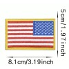 Reverse USA American Flag Embrioded Patch, Hook and Loop, Closures,Self