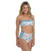 La Blanca Top de Bikini Bandeau estándar para Mujer, Multi/Terra