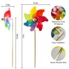 IilLittle 10 Pack Rainbow Pinwheels, Pinwheels for Yard and Garden,