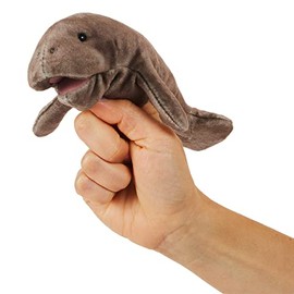 Folkmanis Mini Manatee Finger Puppet, Gray