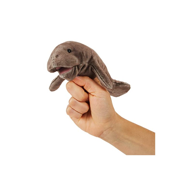 Folkmanis Mini Manatee Finger Puppet, Gray