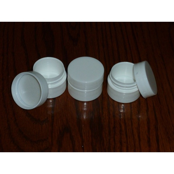 50 New Empty .25 oz (7ml) 1/4 oz White Lip Balm Carmex Cosmetic Cream Jars containers