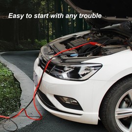 Automotive Booster Cables - Feet Jumper Cables for Jump Starting Dead or Weak Batteries - Heavy Duty Booster Cables with Carry Bag for Truck, Trucks, SUV and Car - Cable Accessories