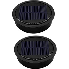 SKIKHN Pack of 2 Large Solar Light Replacement Top, 10cm Solar Light Replacemen for Outdoor Hanging Lanterns