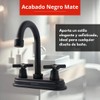 Maxims 4004N Llave Mezcladora Lavabo Giratoria Negro Mate