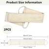 2 Pcs Back Exfoliating Loofah Washer 100% Natural Luffa Loofah