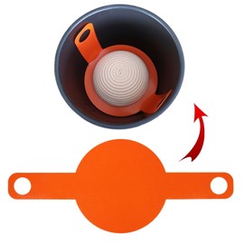 SOONHUA Silicone Bread Sling Dutch Oven, Silicone Bread Sling with Long Handles Reusable Sourdough Bread Baking Supplies, Sourdough Starter Kit (Orange)