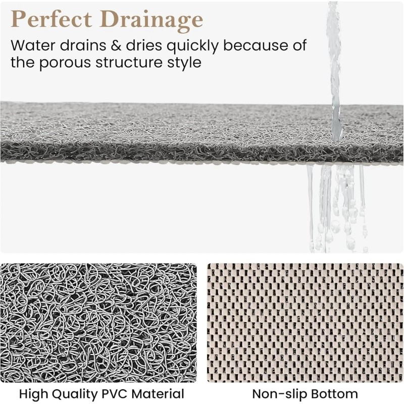 Unbranded PVC Loofah (Phthalate Free) Shower/Bathtub Mat Non-Slip, 24x16 inch