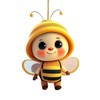 Mabta Acrylic Bees Car Rear View Mirrorr Hold, Bumblebees Car