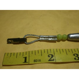 HOME MADE 5 PCS HIGH SPEED TROLLING WEIGHTS 10 OZ/400 LBS. TEST 24" STAINLESS S. WIRE ROPE