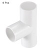 sourcing map PVC Conduit Coupler T-Shaped Fittings 25mm 3 Ways