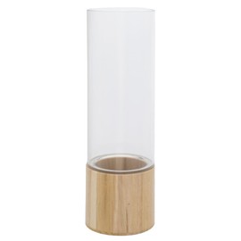 Poppy Nagoya Cool-020 Flower Base PET Cylinder, Diameter 3.9 inches (10 cm), Height 11.8 inches (30 cm), Cylinder, Wooden, Unbreakable, Vase, Clear
