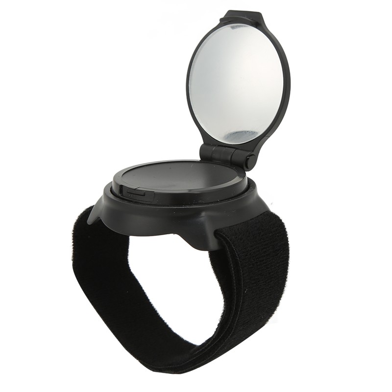 Bicycle Mirror Nylon Wrist Arm Strap Convex Design Black 5cm