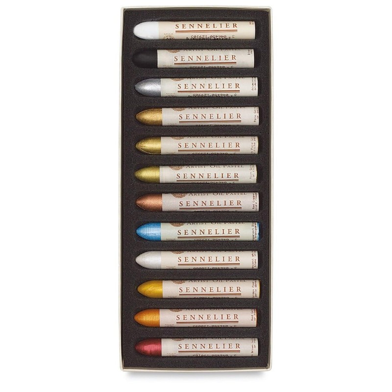 Sennelier OIL PASTELS IRIDESCE 12/PKG, One Size