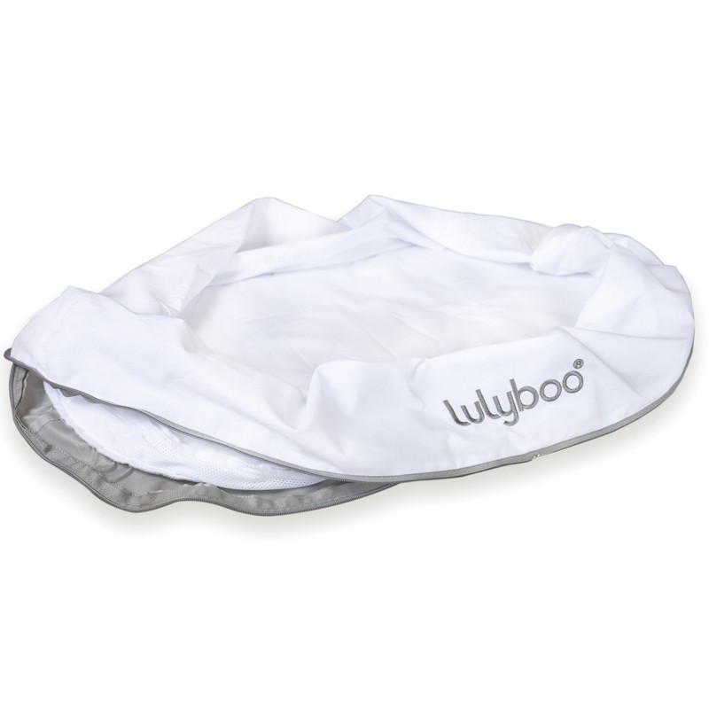 Lulyboo Lounge to-Go Replacement Cover - White, Breathable Mesh Sides,