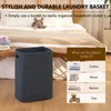 OIAHOMY Laundry Hamper, Laundry Basket，Rectangle Cotton Large Blanket Storage Basket