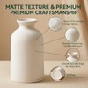 White Matte Ceramic Bud Vase, 5" Small Minimalist Vase for