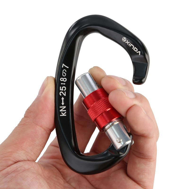 XINDA Screwgate Locking Carabiner Clip - Professional Rock Climbing Carabiner