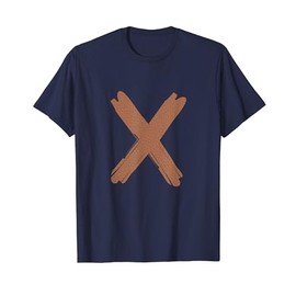 Creative Bold Leather Letter X - Design - Alphabet - Marker T-Shirt